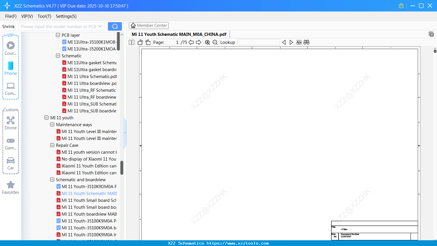 Xiaomi Mi 11 Youth Schematic MAIN_M0A_CHINA
